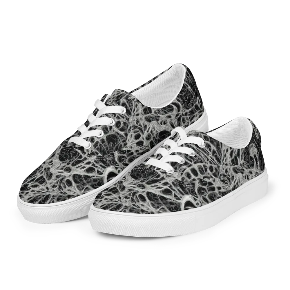 Neural Lace on Men's Lace-Up Canvas Shoes — Left Front
