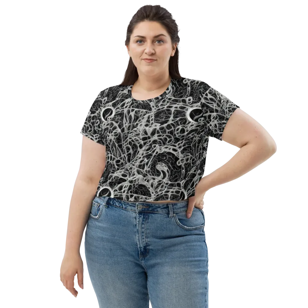 Neural Lace on Crop Tee — Front