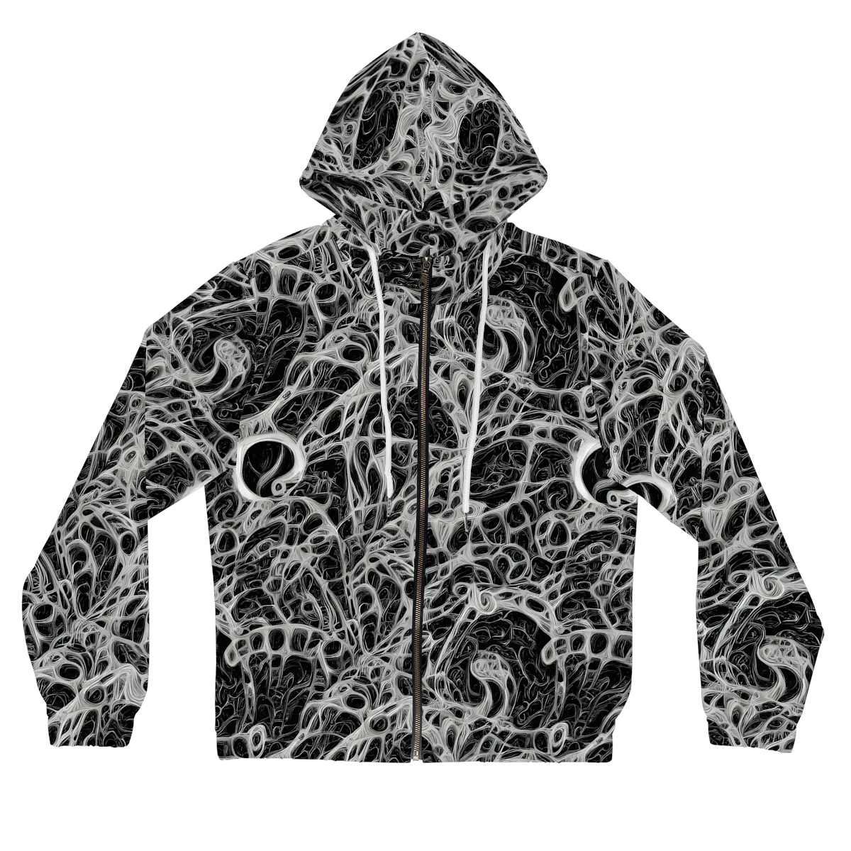 Neural Lace on Women's Full-Zip Hoodie — Front