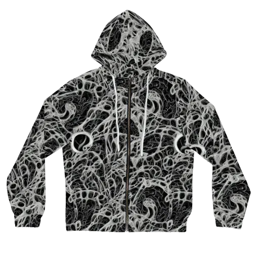 Neural Lace on a Women's Full-Zip Hoodie