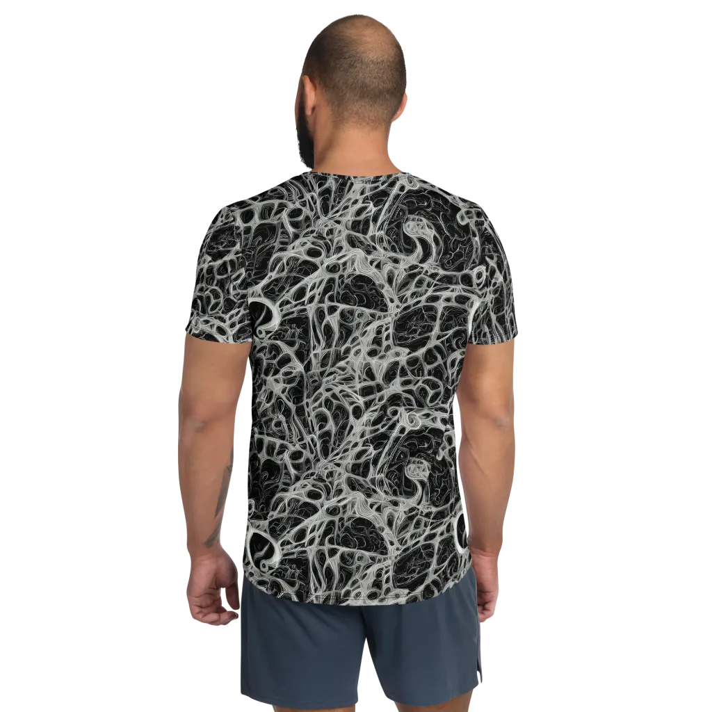 Neural Lace on Men's Athletic T-Shirt — Back