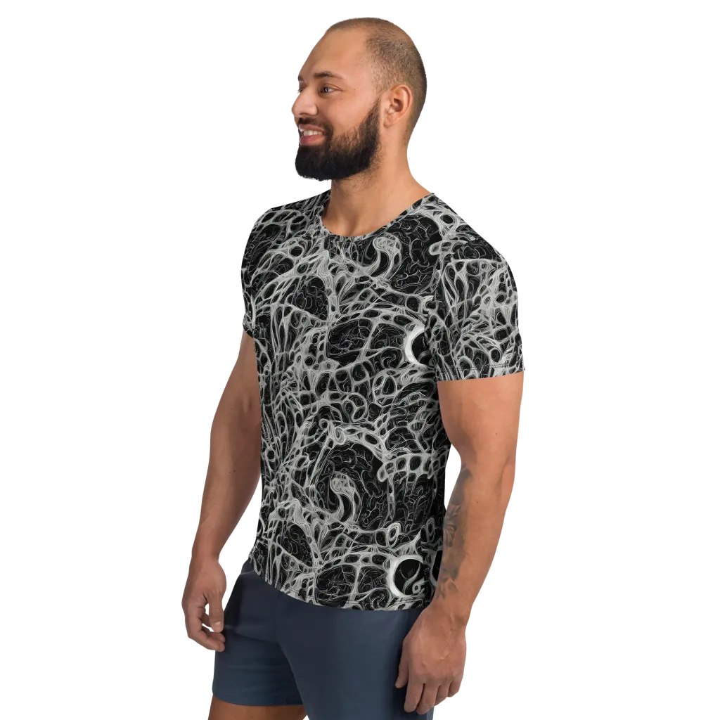 Neural Lace on Men's Athletic T-Shirt — Left