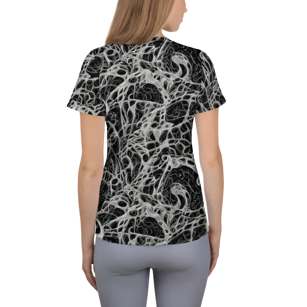 Neural Lace on Women's Athletic T-Shirt — Back