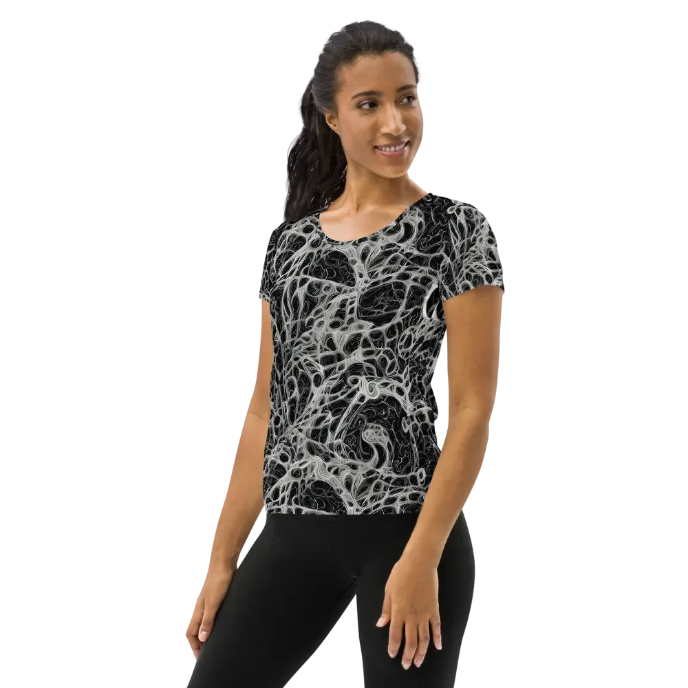 Neural Lace on Women's Athletic T-Shirt — Left
