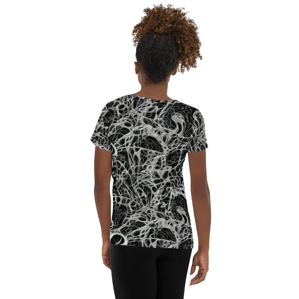 Neural Lace on Women's Athletic T-Shirt — Back