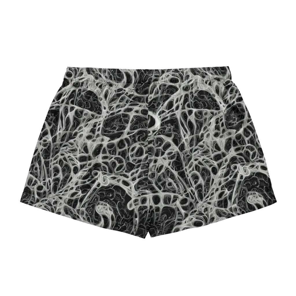 Neural Lace on Women's Pajama Shorts — Back