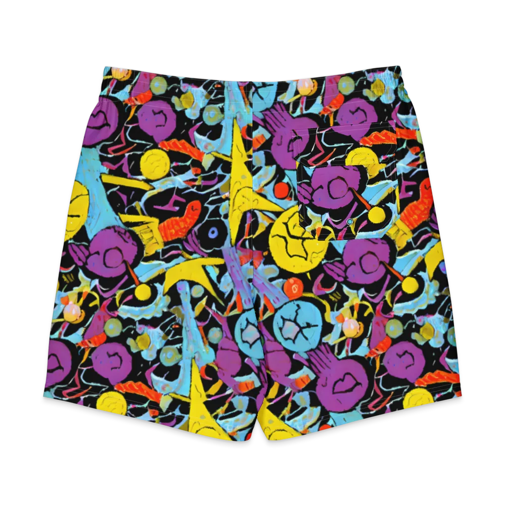 Electric Playfield on Men's Board Shorts — Back