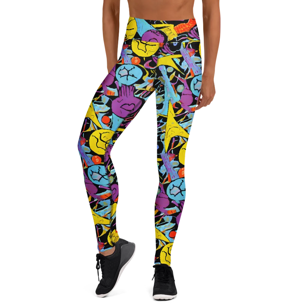 Electric Playfield on Yoga Leggings — Front