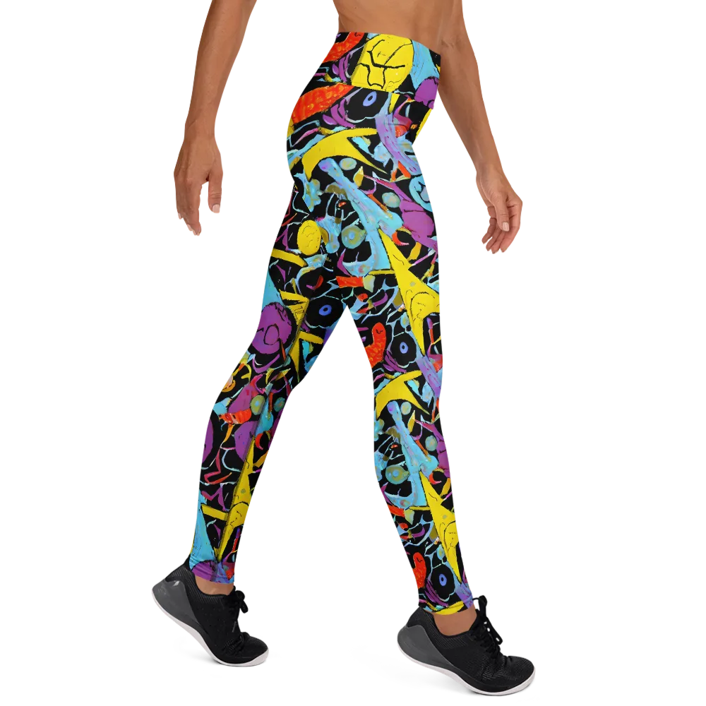 Electric Playfield on Yoga Leggings — Right