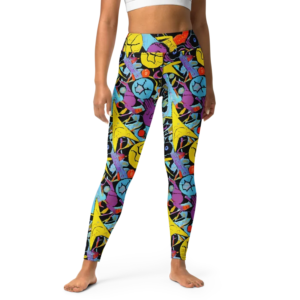 Electric Playfield on Yoga Leggings — Front
