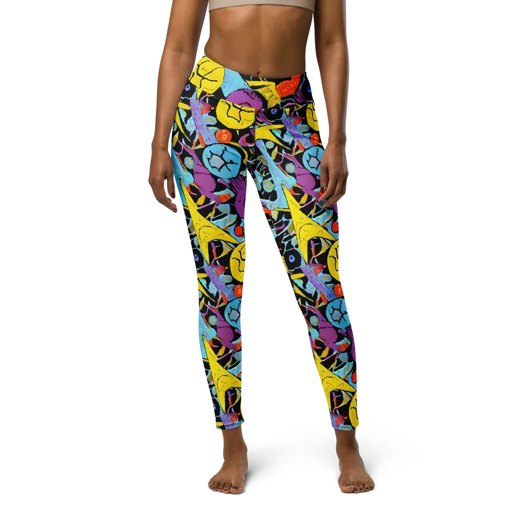 Electric Playfield on Yoga Leggings — Front