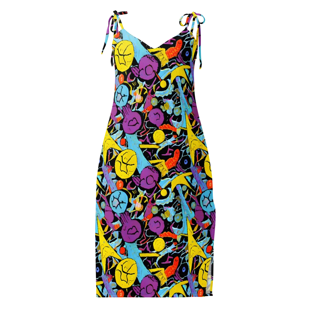 Electric Playfield on Slip Dress — Front