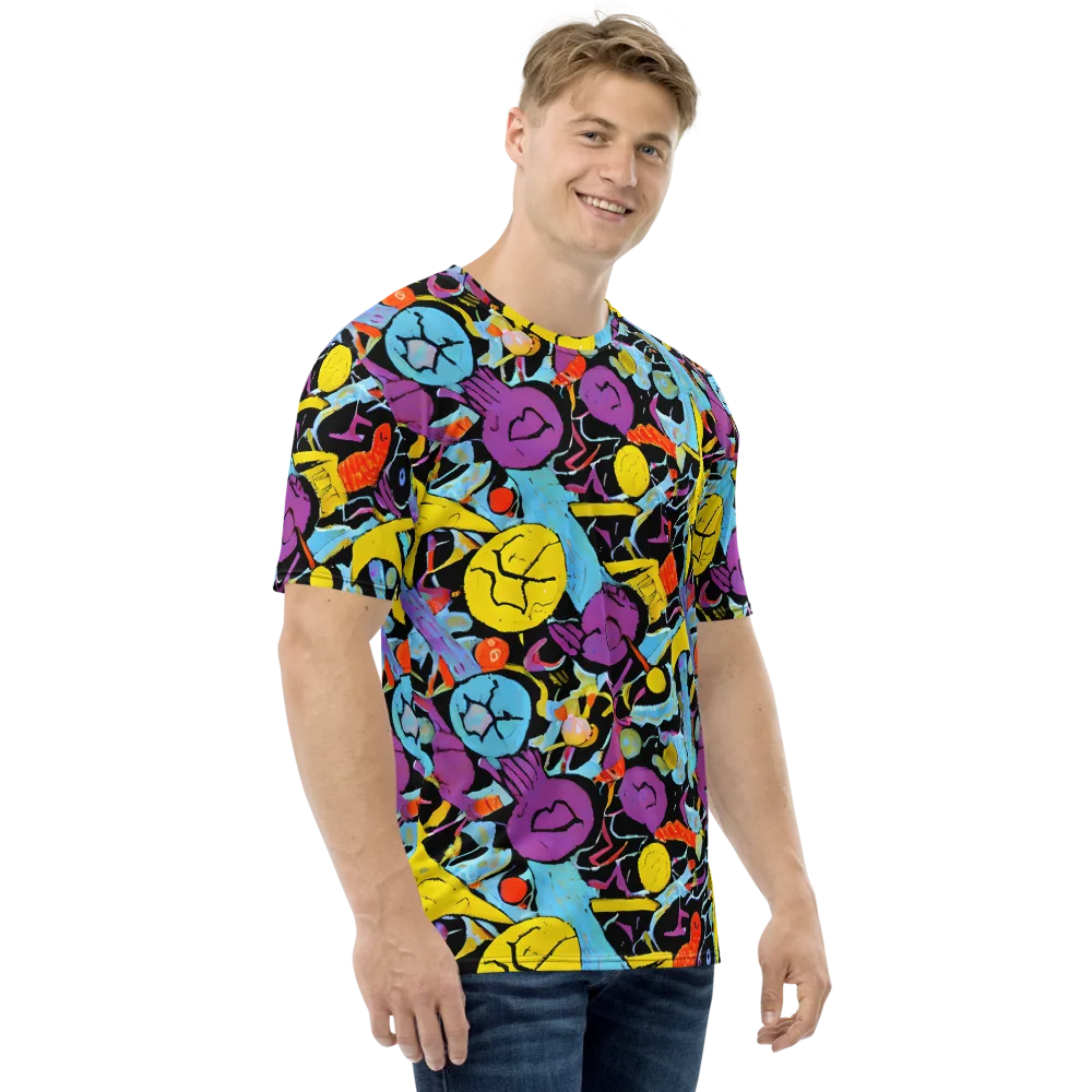 Electric Playfield on Men's Crew Neck T-Shirt — Right