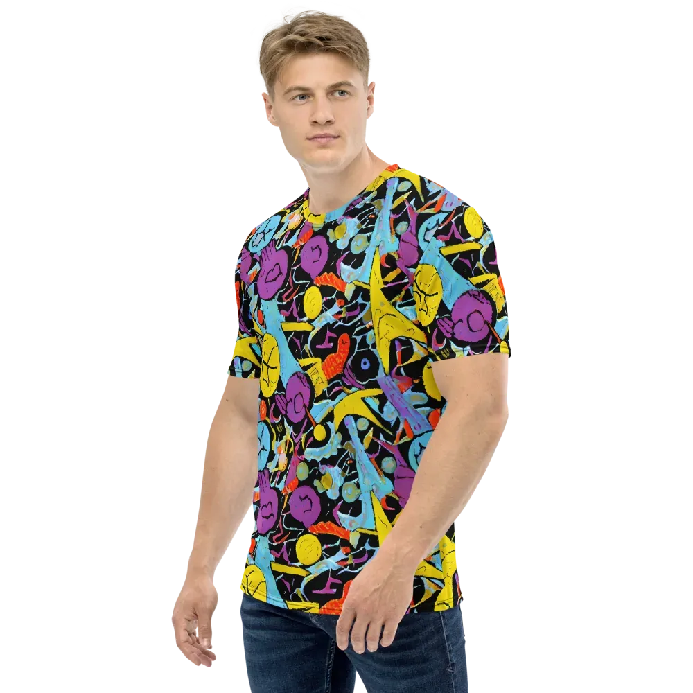 Electric Playfield on Men's Crew Neck T-Shirt — Left