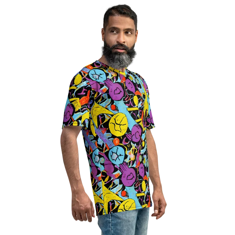 Electric Playfield on Men's Crew Neck T-Shirt — Right