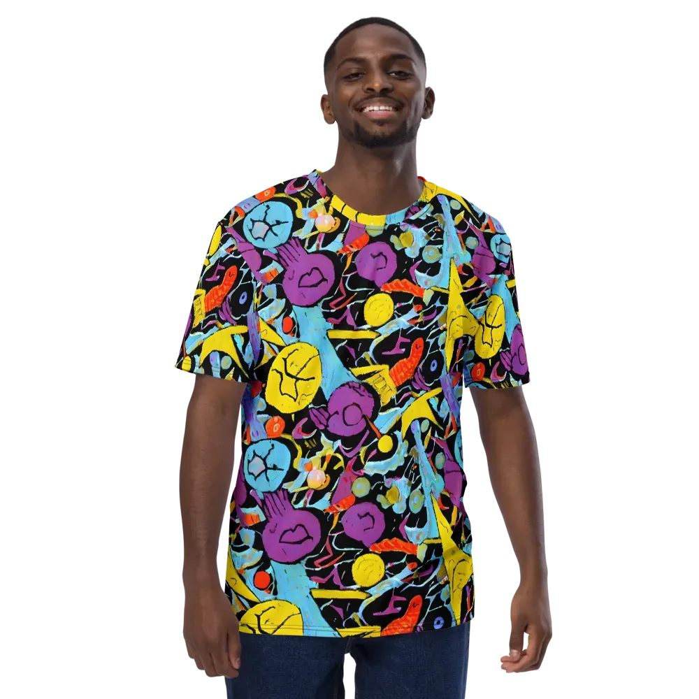 Electric Playfield on Men's Crew Neck T-Shirt — Front