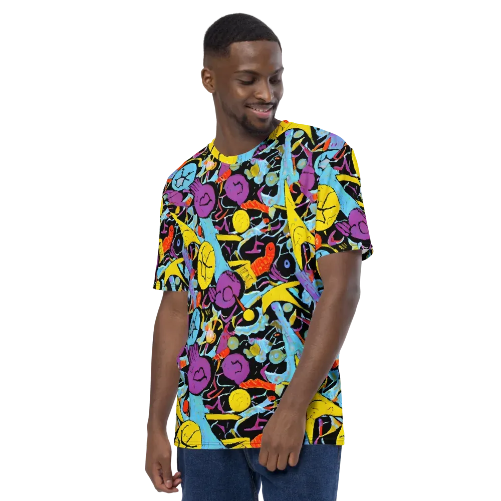 Electric Playfield on Men's Crew Neck T-Shirt — Left