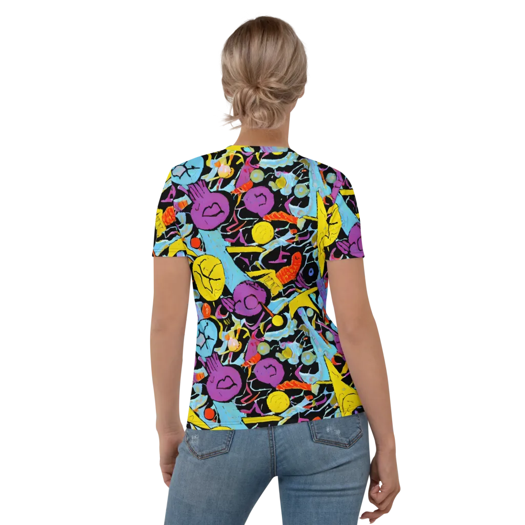 Electric Playfield on Women's Crew Neck T-Shirt — Back