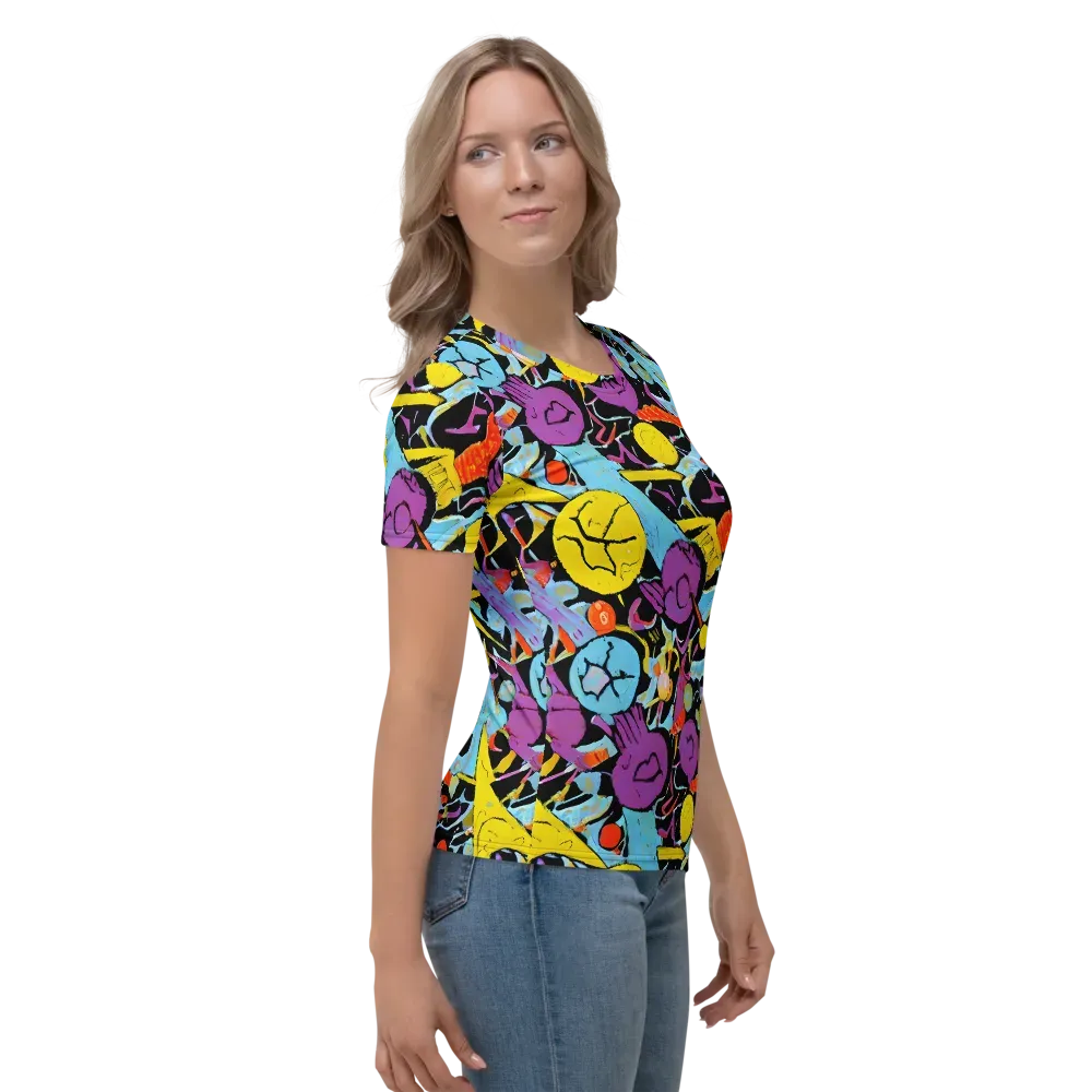Electric Playfield on Women's Crew Neck T-Shirt — Right
