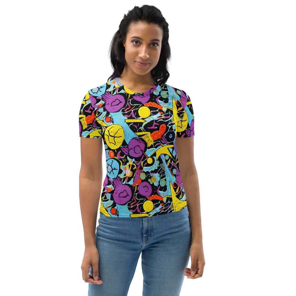 Electric Playfield on Women's Crew Neck T-Shirt — Front