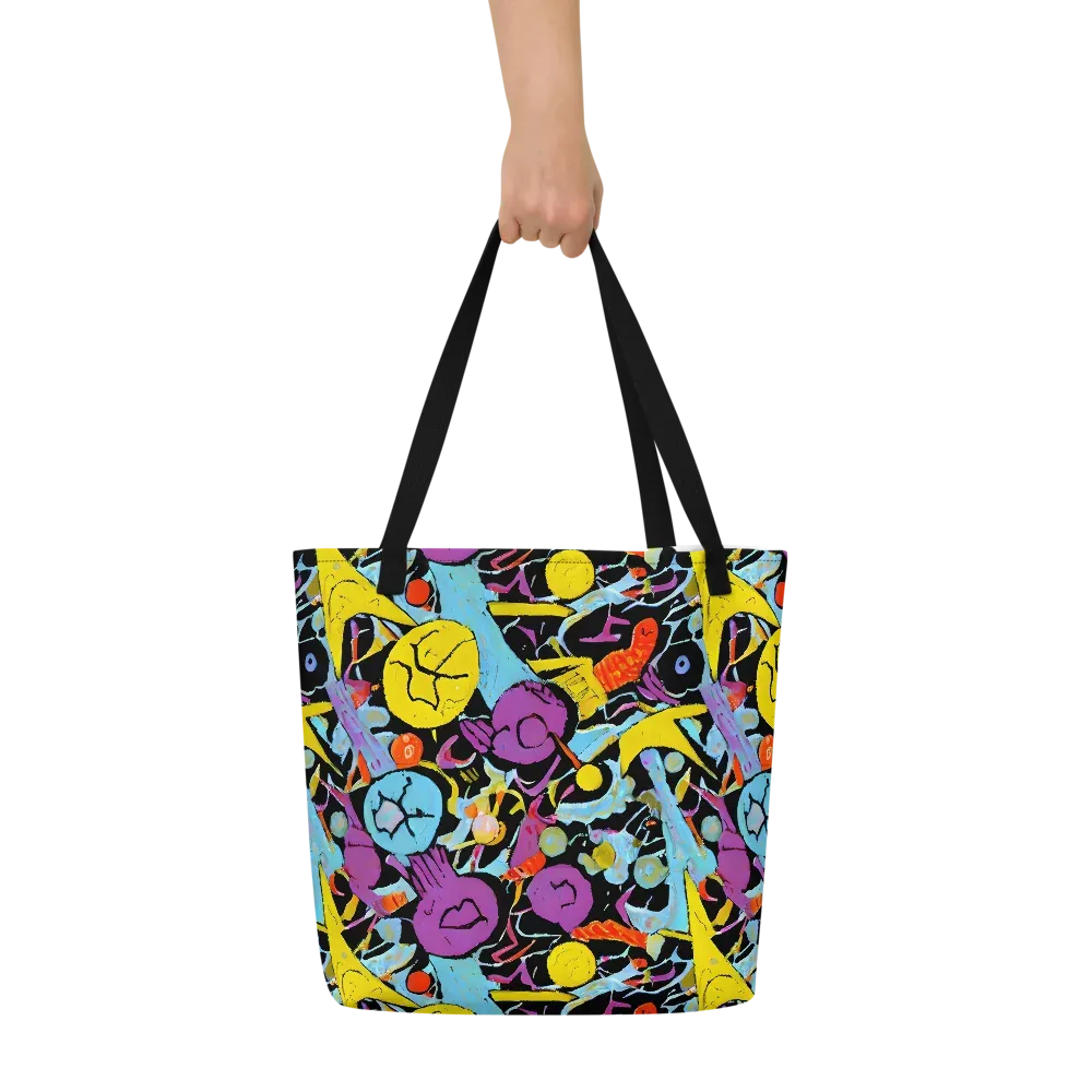 Electric Playfield on Large Tote Bag W/ Pocket — Front