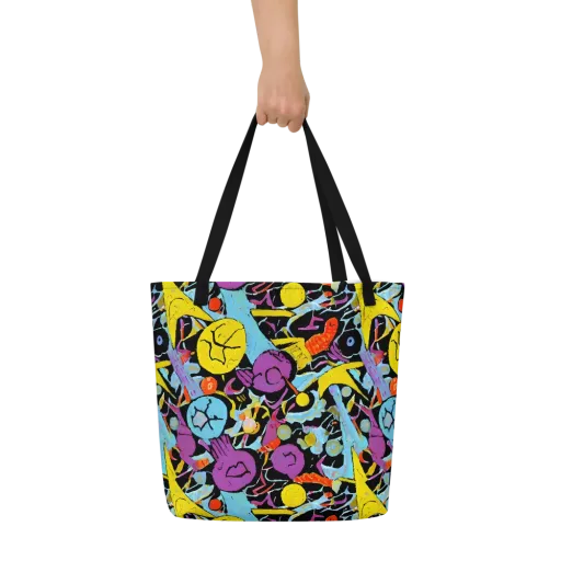 Electric Playfield on a Large Tote Bag W/ Pocket