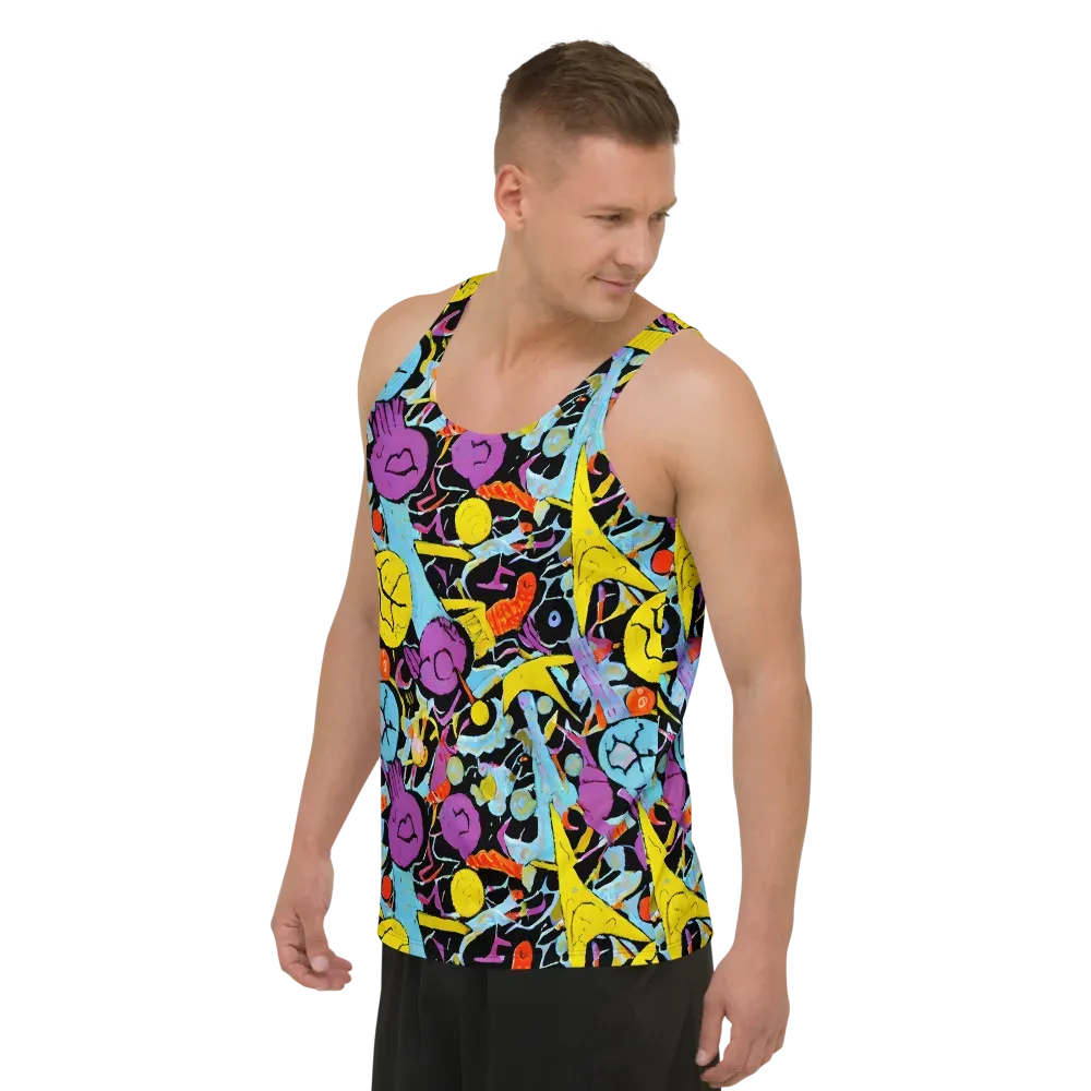 Electric Playfield on Men's Tank Top — Left Front
