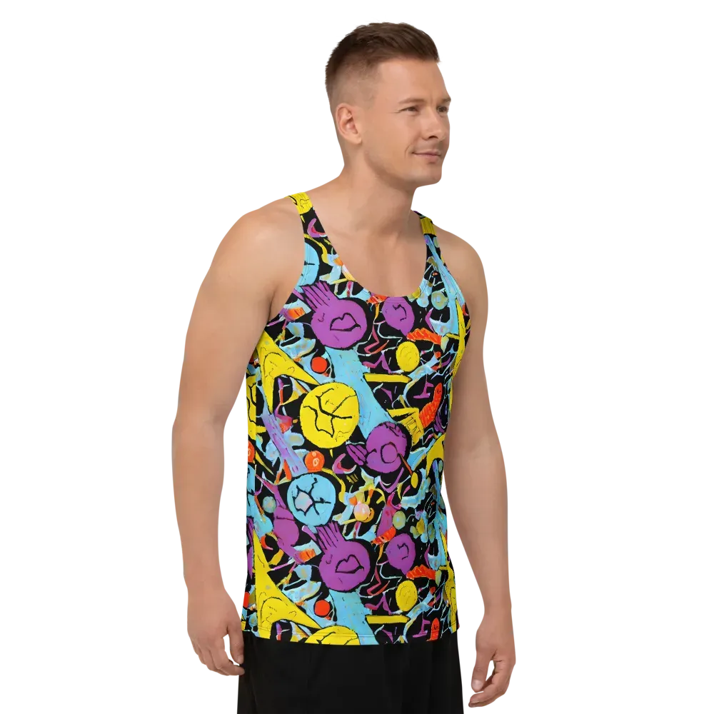 Electric Playfield on Men's Tank Top — Right Front