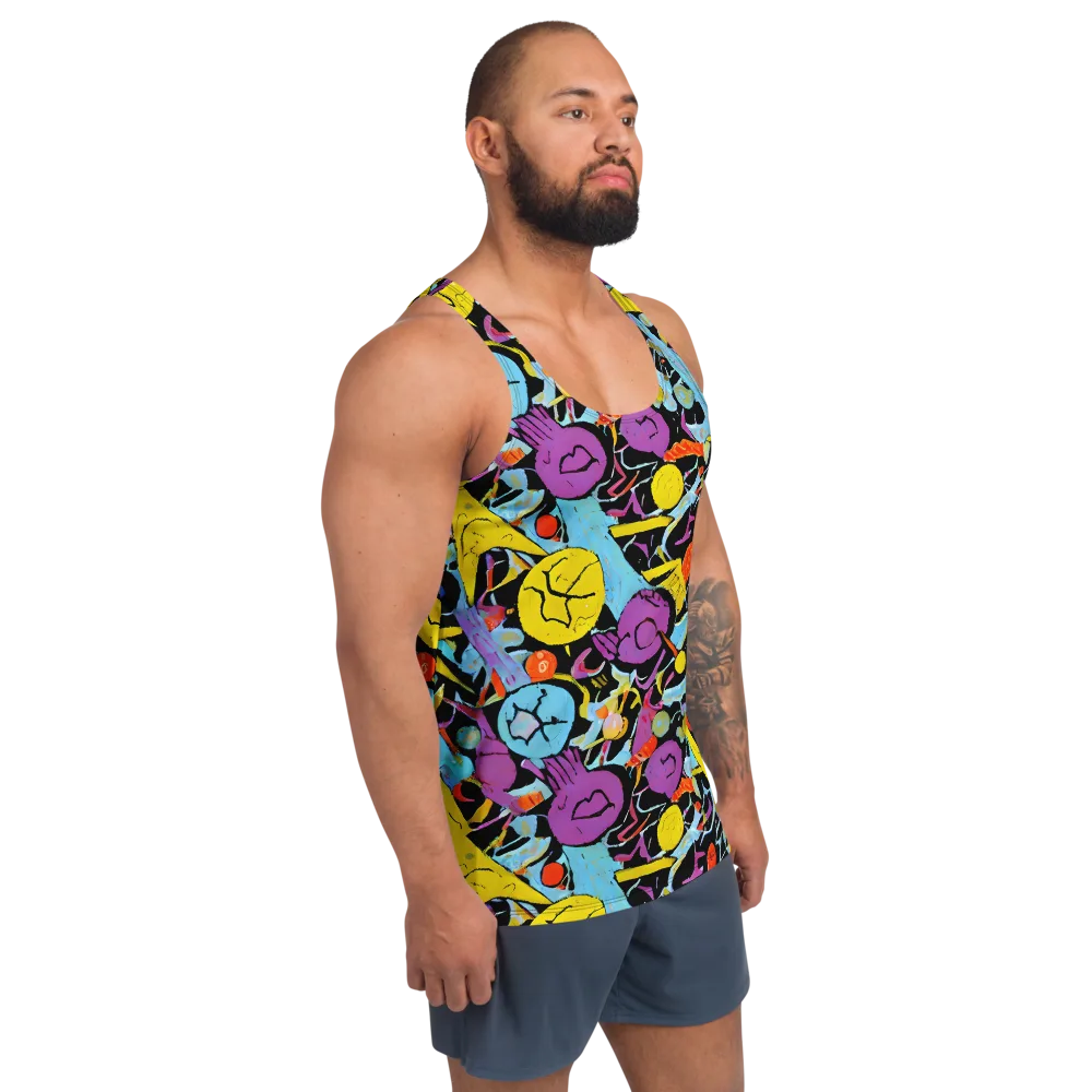 Electric Playfield on Men's Tank Top — Right Front