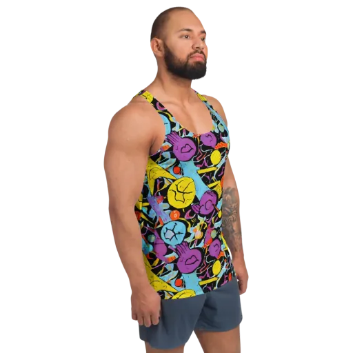Electric Playfield on a Men's Tank Top