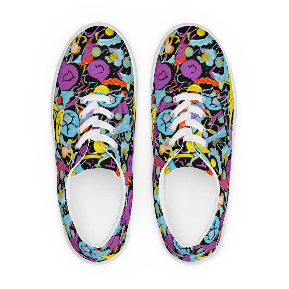 Electric Playfield on Men's Lace-Up Canvas Shoes — Front