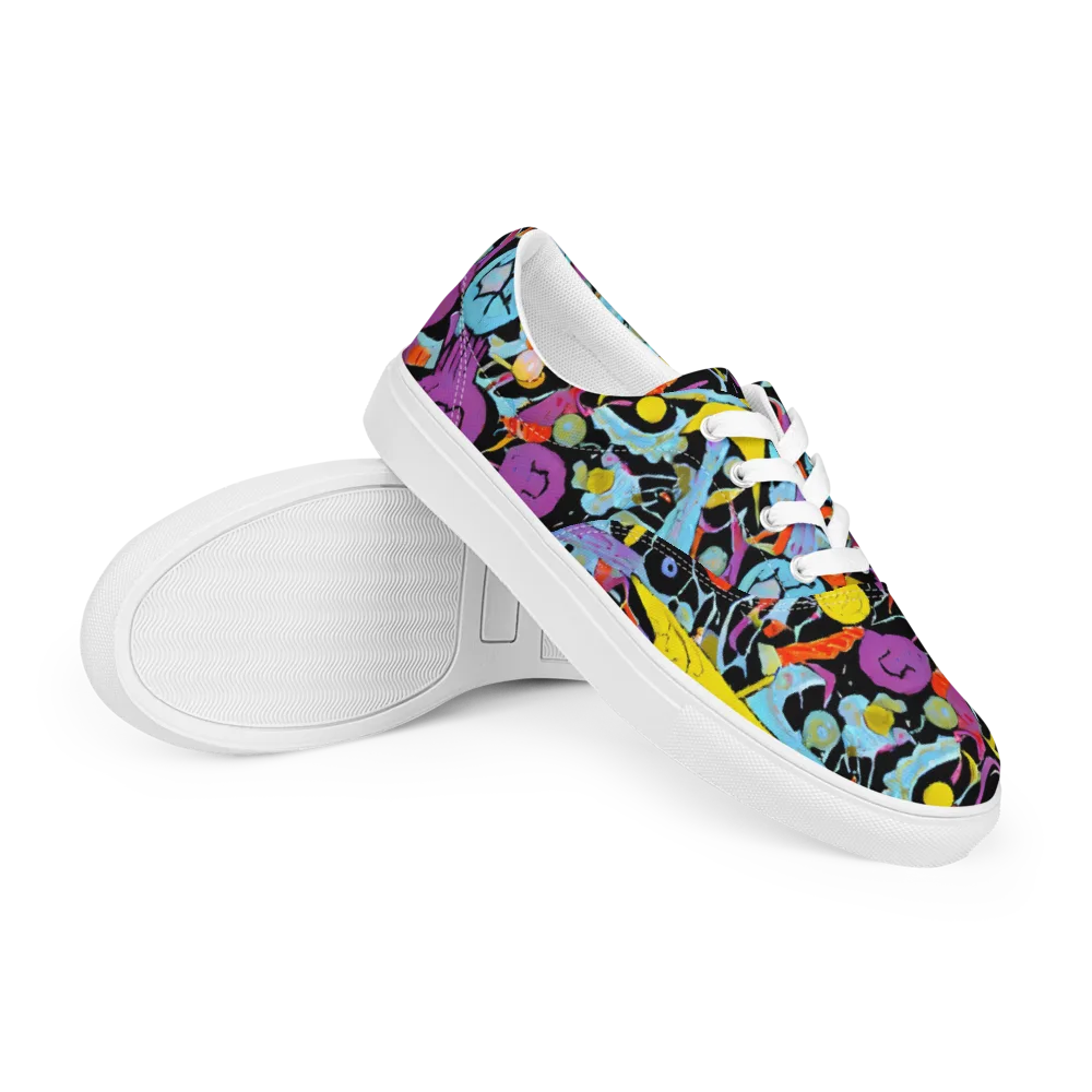 Electric Playfield on Men's Lace-Up Canvas Shoes — Right Front