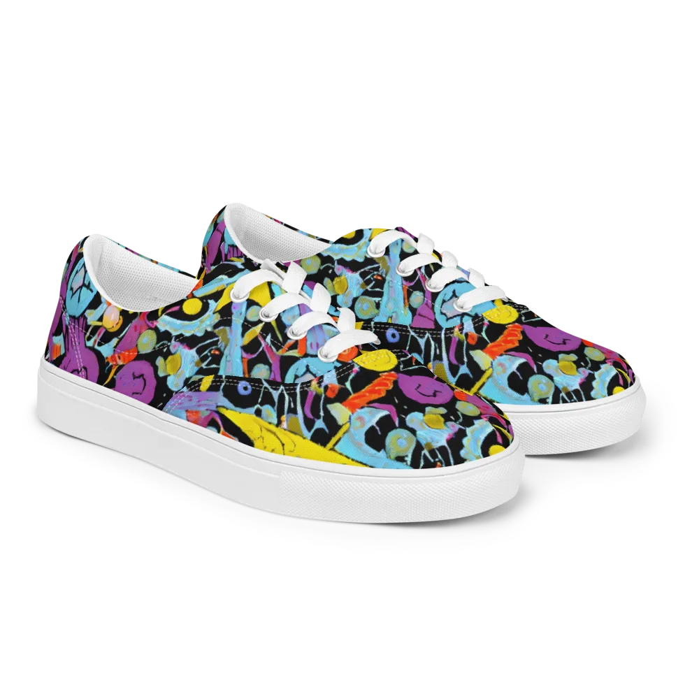 Electric Playfield on Men's Lace-Up Canvas Shoes — Right Front