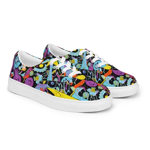 Electric Playfield on a Men's Lace-Up Canvas Shoes