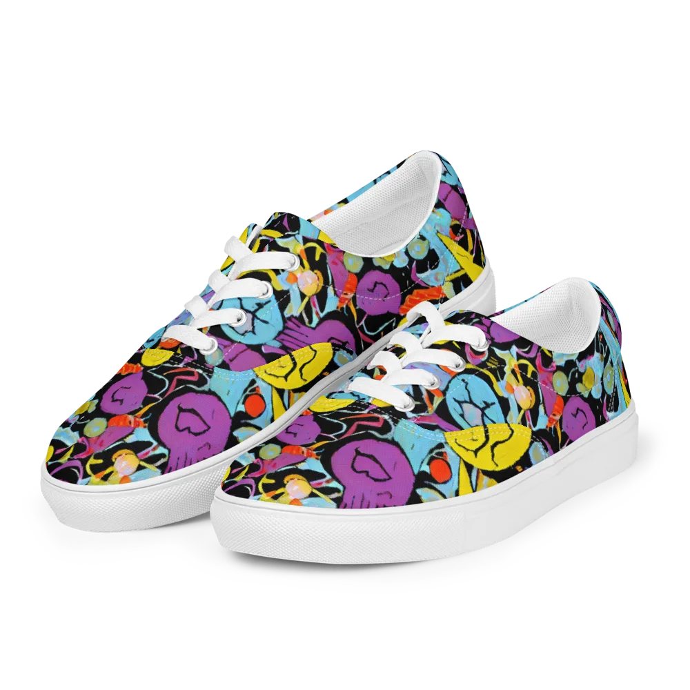 Electric Playfield on Men's Lace-Up Canvas Shoes — Left Front