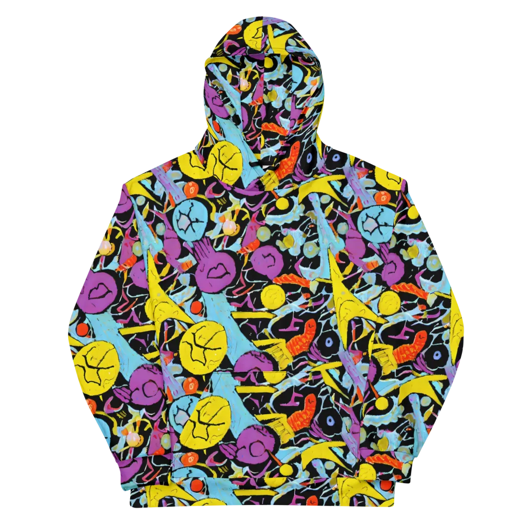 Electric Playfield on Cotton Hoodie — Front