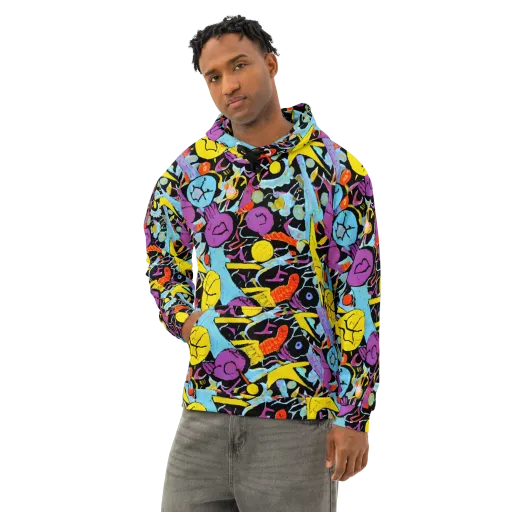 Electric Playfield on a Cotton Hoodie