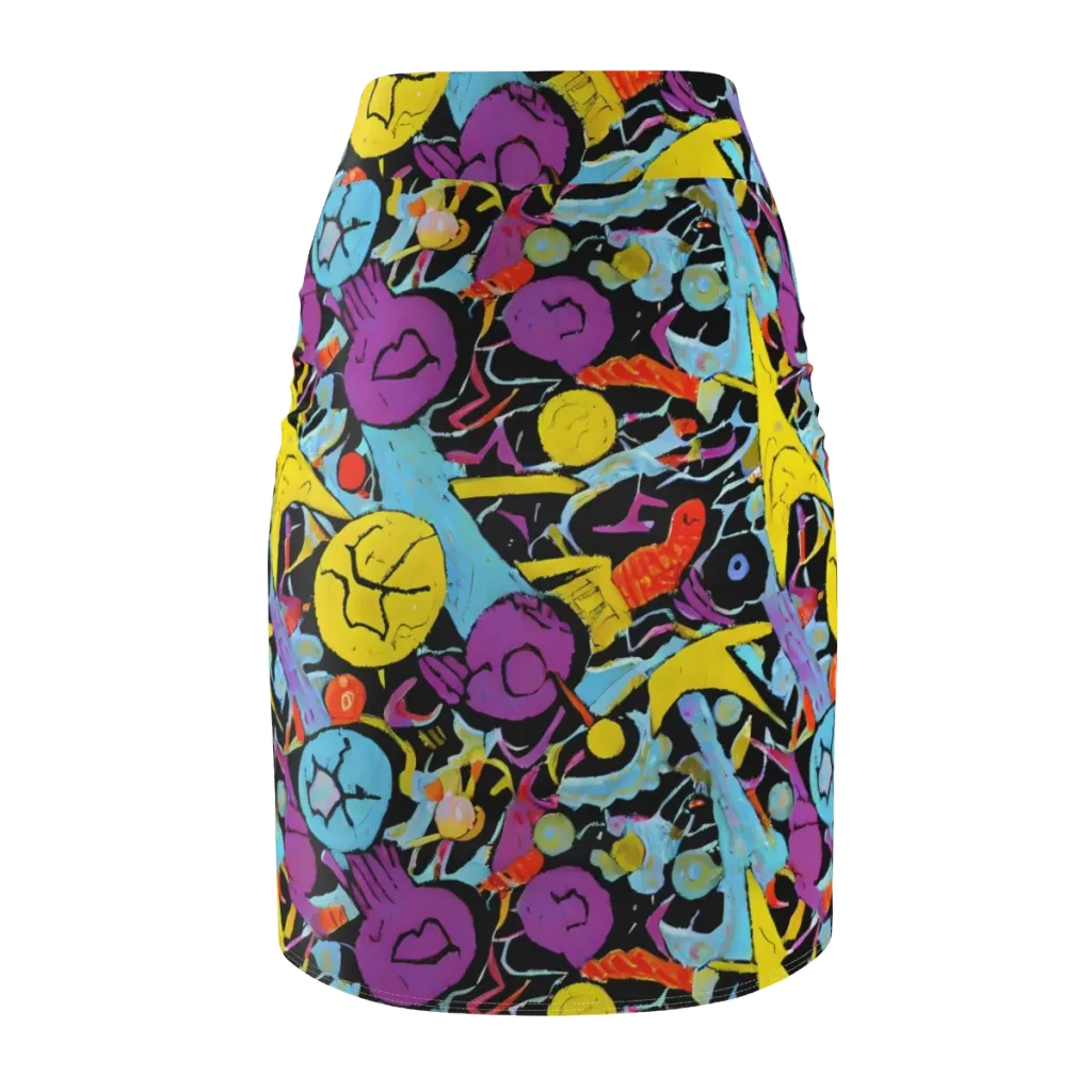 Electric Playfield on Pencil Skirt — Back
