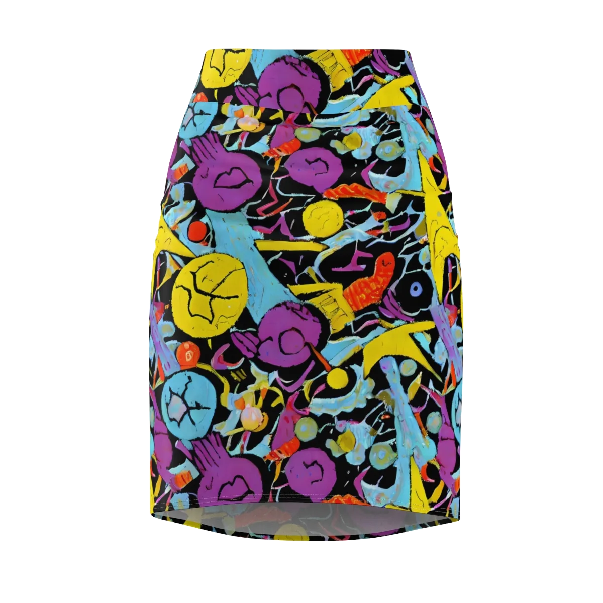 Electric Playfield on Pencil Skirt — Front