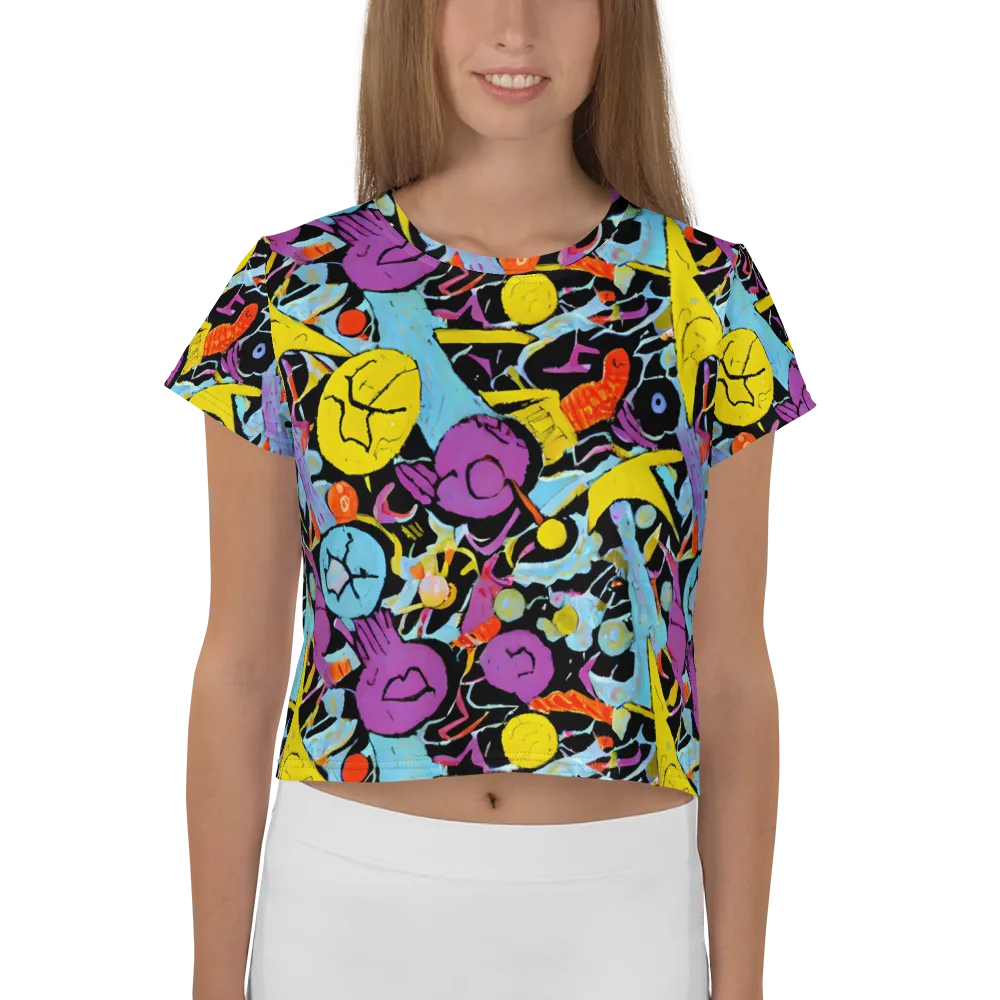 Electric Playfield on Crop Tee — Front