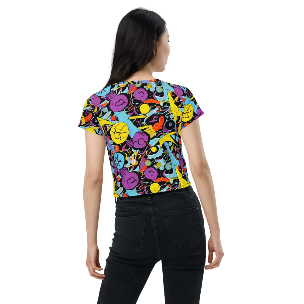 Electric Playfield on Crop Tee — Back