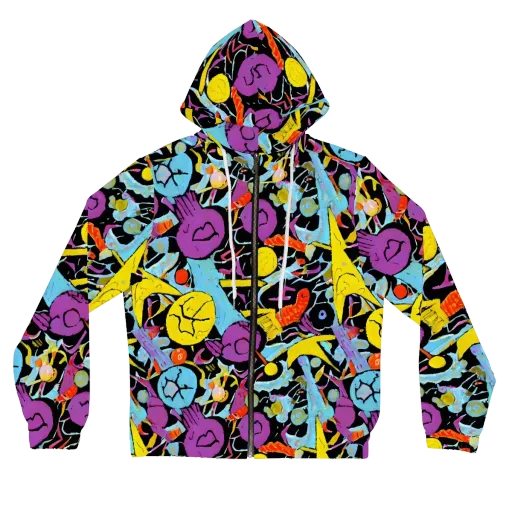 Electric Playfield on a Women's Full-Zip Hoodie