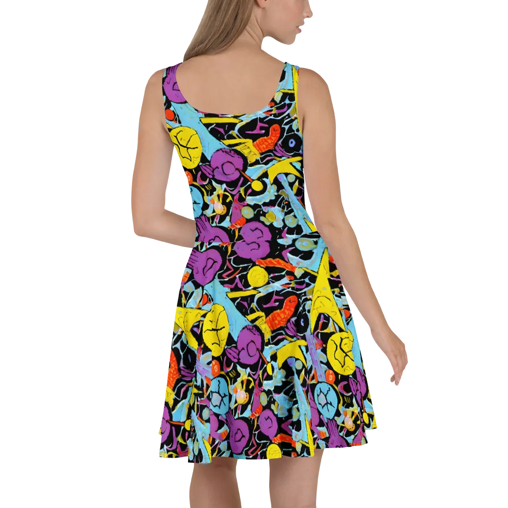 Electric Playfield on Skater Dress — Back