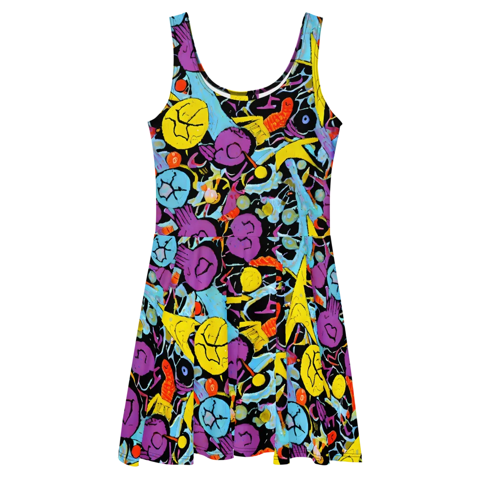 Electric Playfield on Skater Dress — Front