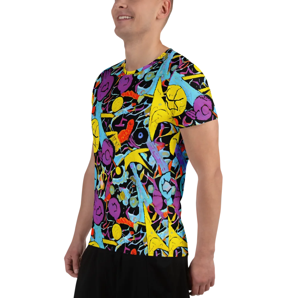 Electric Playfield on Men's Athletic T-Shirt — Left