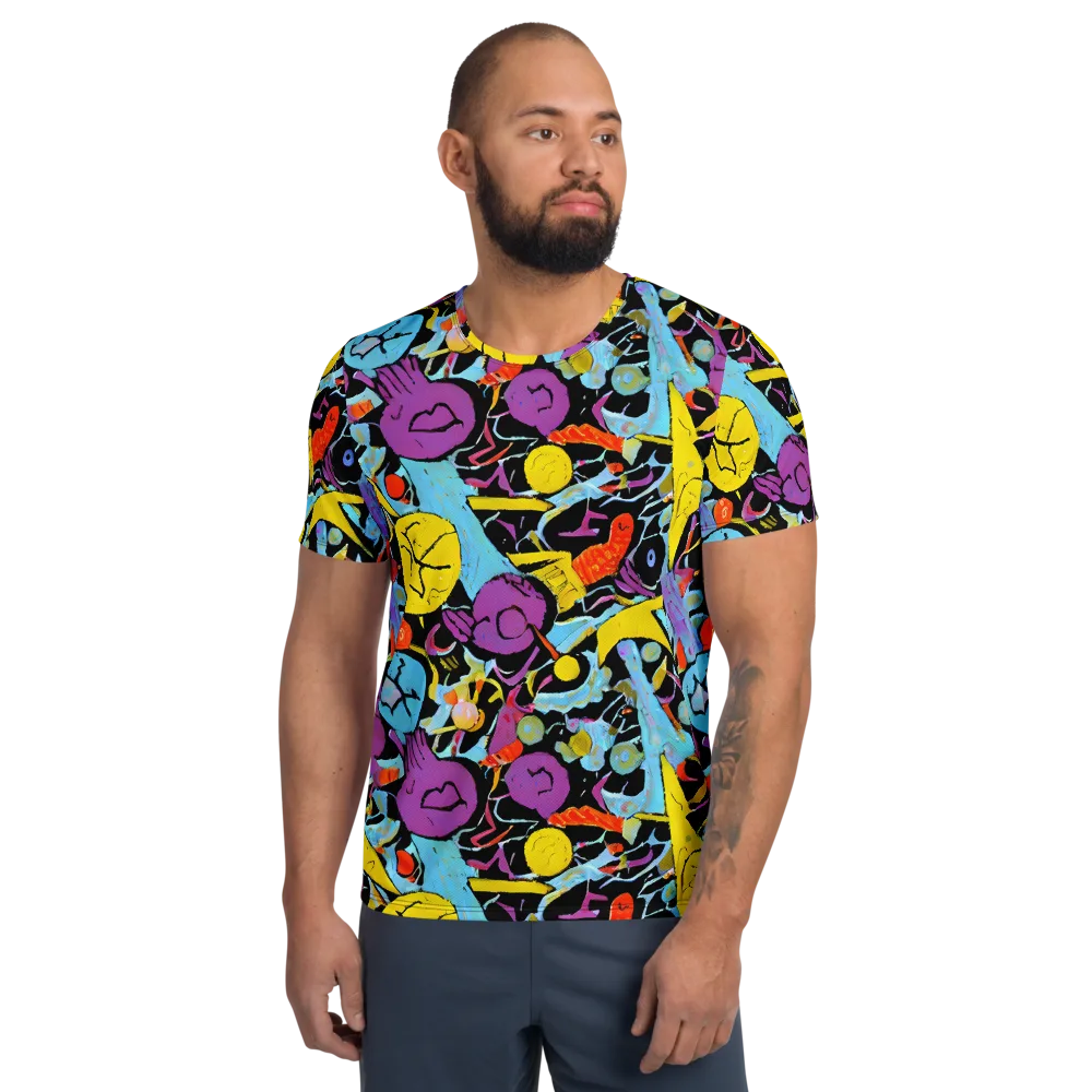 Electric Playfield on Men's Athletic T-Shirt — Front