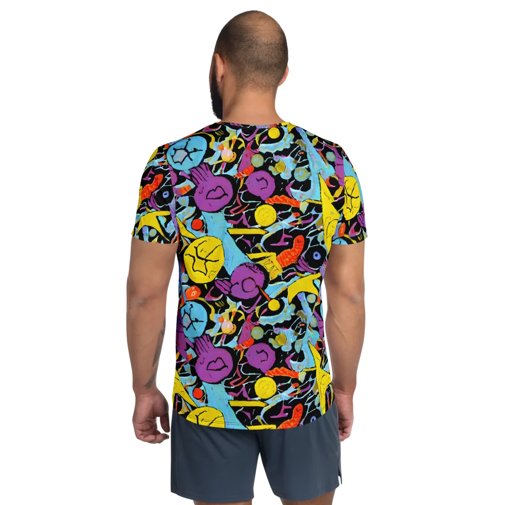 Electric Playfield on Men's Athletic T-Shirt — Back