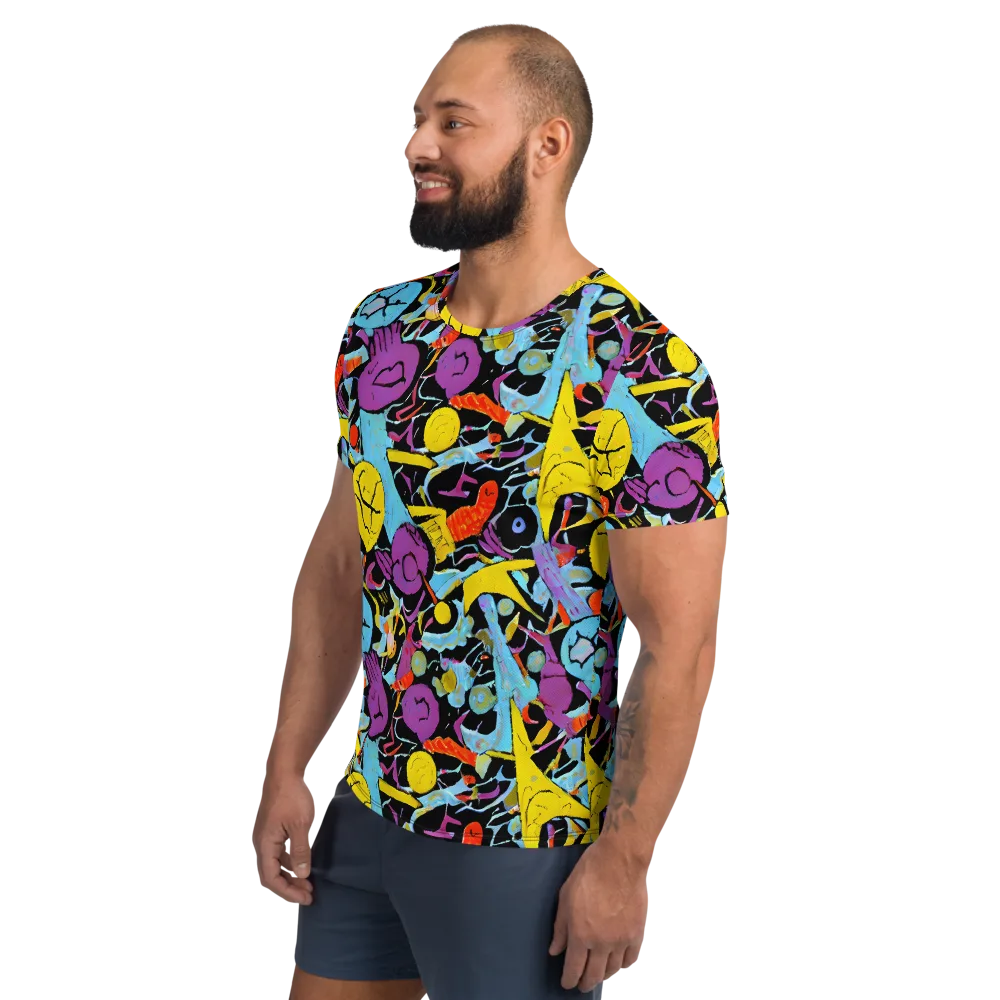 Electric Playfield on Men's Athletic T-Shirt — Left