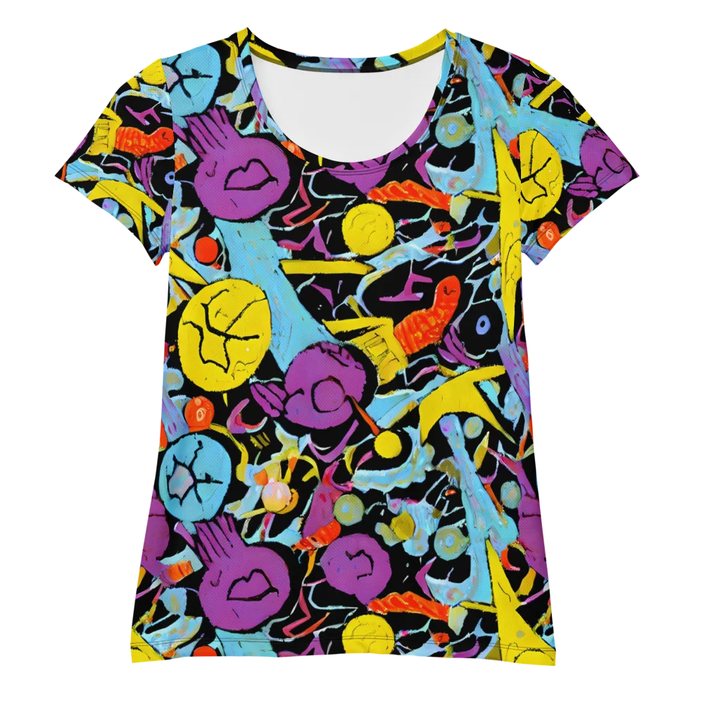 Electric Playfield on Women's Athletic T-Shirt — Front
