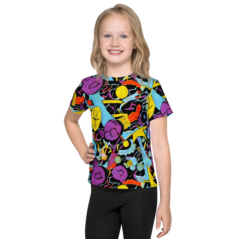 Electric Playfield on Kids Crew Neck T-Shirt — Front